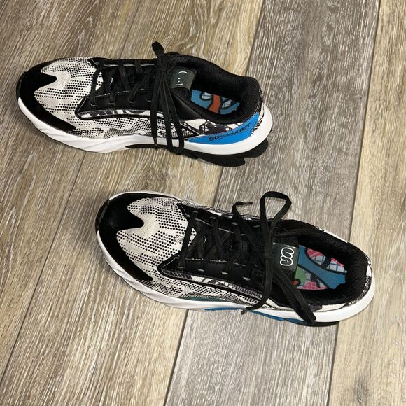 Under Armour Youth US Size 5.5Y Black White Blue Scramjet Shoes 3024744-100 - Picture 6 of 12